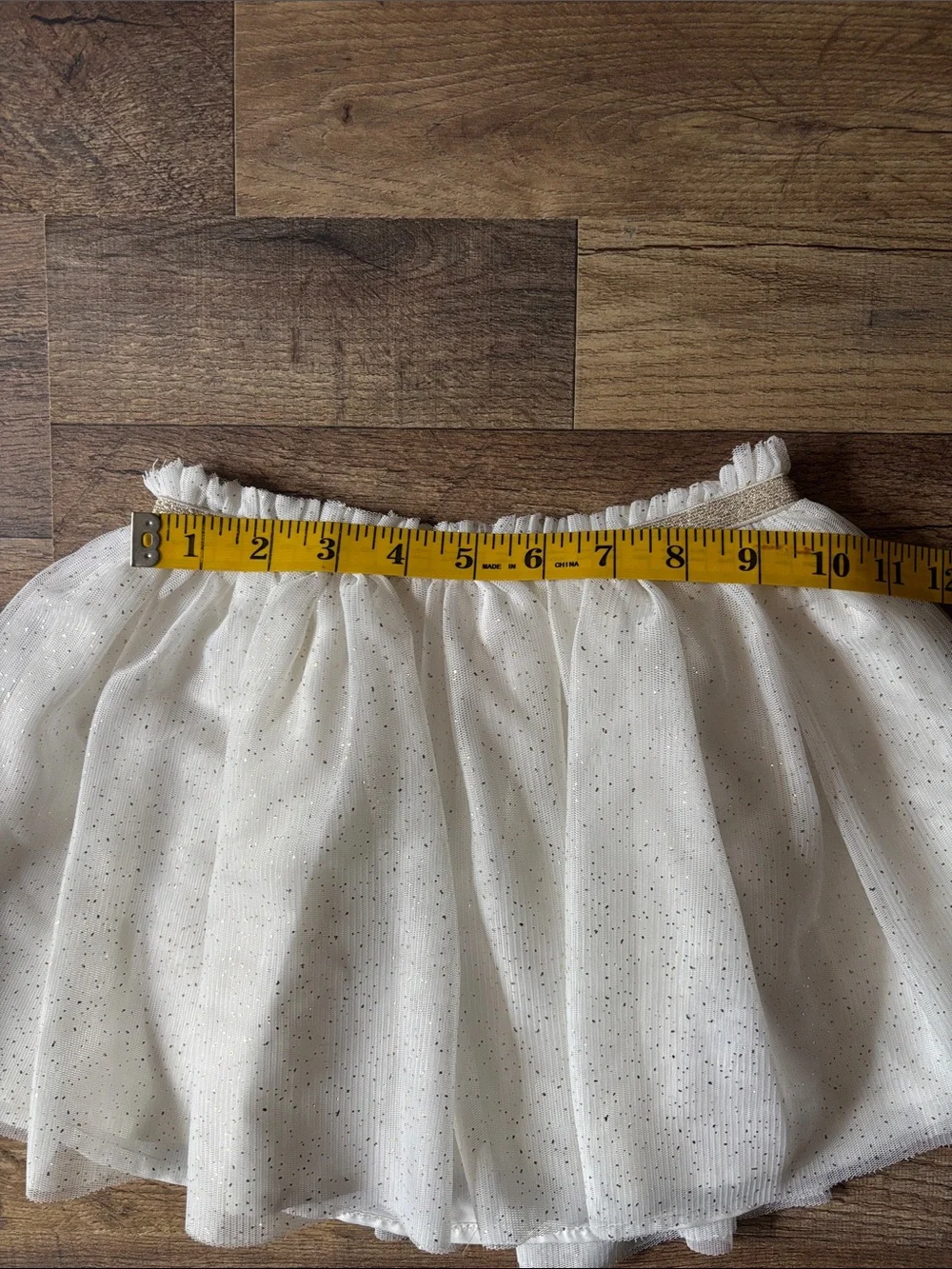 Cat & Jack White and Gold Tulle Skirt size 5t